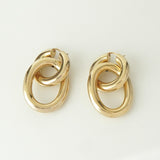 ジルサンダー ダブルフープ GP ゴールド ピアス 箱付き