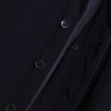 イヴ サンローラン ヴィンテージ ウールコート ステンカラーコート ネイビー