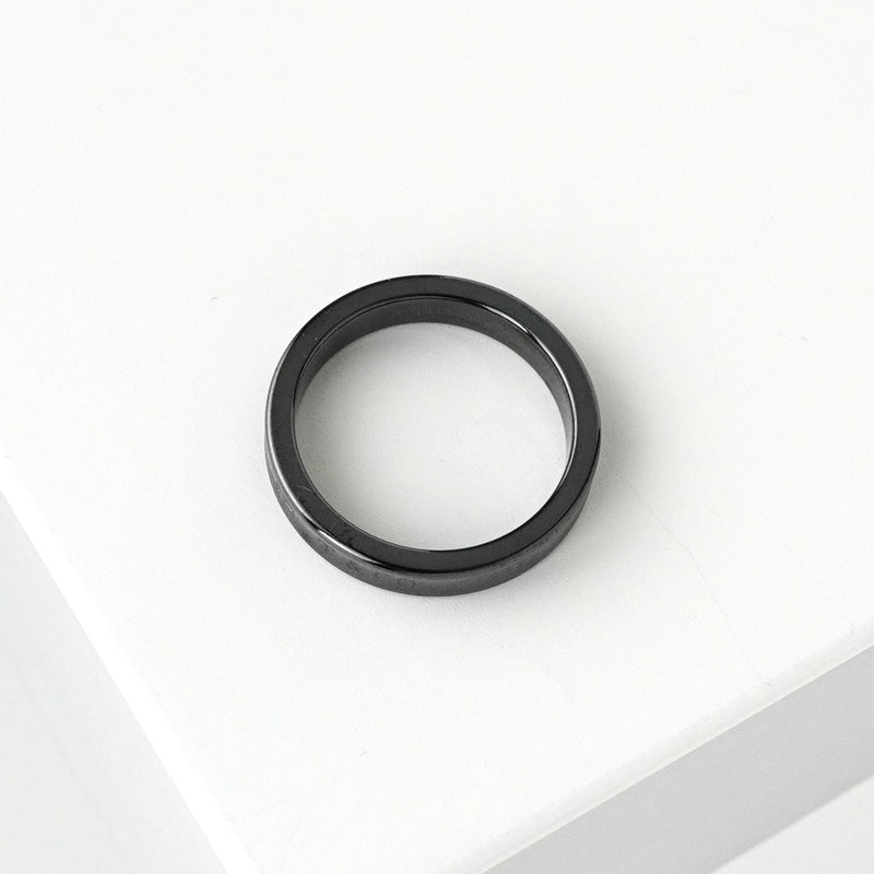 ティファニー 1837 ナロー チタン 指輪 リング ブラック 16号