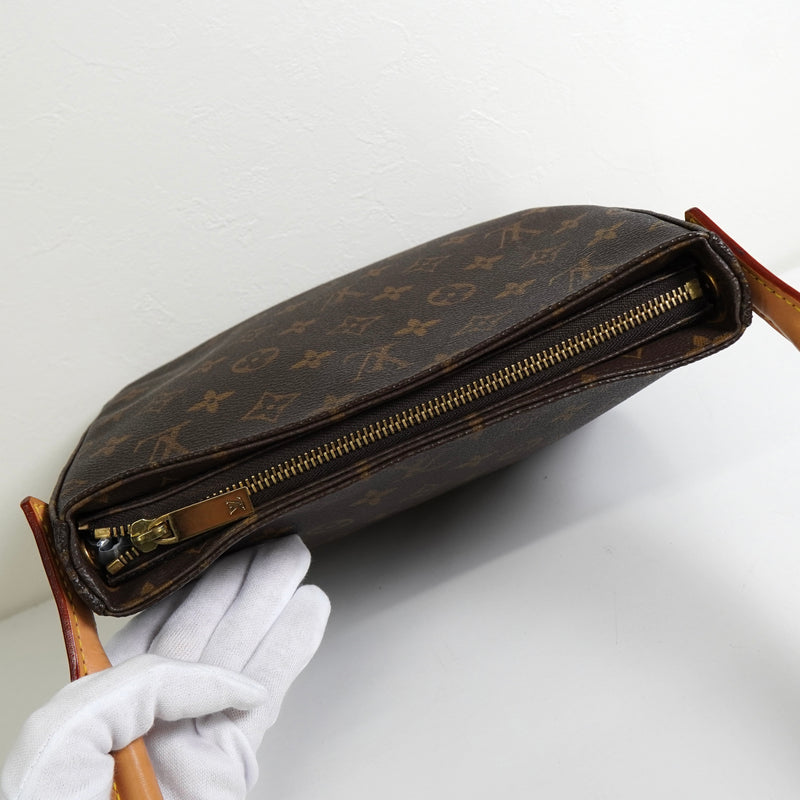 ルイ ヴィトン モノグラム ルーピングMM ワンショルダーバッグ ブラウン M51146