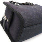 シャネル ドーヴィル キャンバス レザー 2way ハンドバッグ チェーンショルダーバッグ ブラック A番台8桁