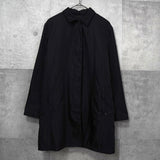 プラダ ナイロン 中綿 ステンカラーコート ブラック ウエストベルト付き