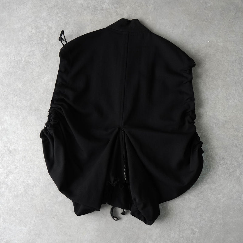 コムデギャルソン 1990年製 変形 ジッパー ベスト レディース ブラック