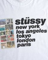 Italic Collage Longsleeve Tee ステューシー 長袖Tシャツ ロンT ホワイト L メンズ