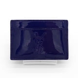 イヴ サンローラン YSLロゴ エナメル カードケース ブルー 箱付き