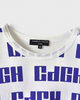 コム デ ギャルソン オム ロゴ 総柄 Tシャツ ホワイト M メンズ レディース