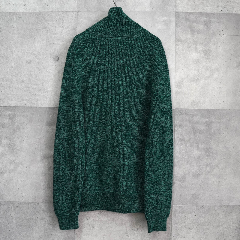 アクネ ストゥディオズ ハーフジップ ハイネック ニット グリーン