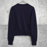 メゾンキツネ フォックスパッチ カーディガン ネイビー レディース