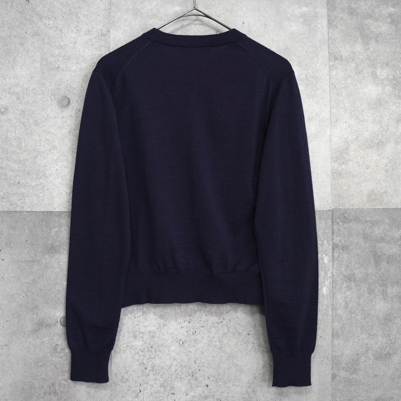 メゾンキツネ フォックスパッチ カーディガン ネイビー レディース