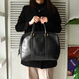 ロエベ アナグラム レザー ビジネスバッグ ハンドバッグ ブラック メンズ