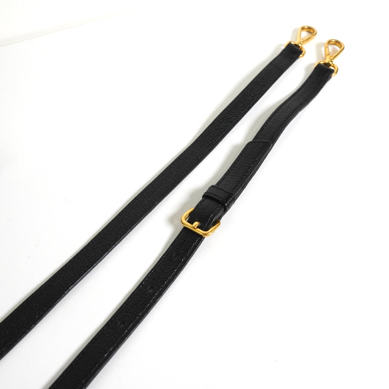 ミュウミュウ マテラッセ デニム / レザー 2way ハンドバッグ ショルダーバッグ ブルー / ブラック