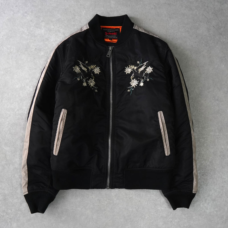 Schott × ANDERSSON BELL ショット × アンダースンベル 中綿 スカジャン MA-1 ボンバージャケット ブラック