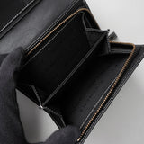 ジバンシィ ヴィンテージ Gロゴ キャンバス / レザー 二つ折り財布 グレー / ブラック 箱付き