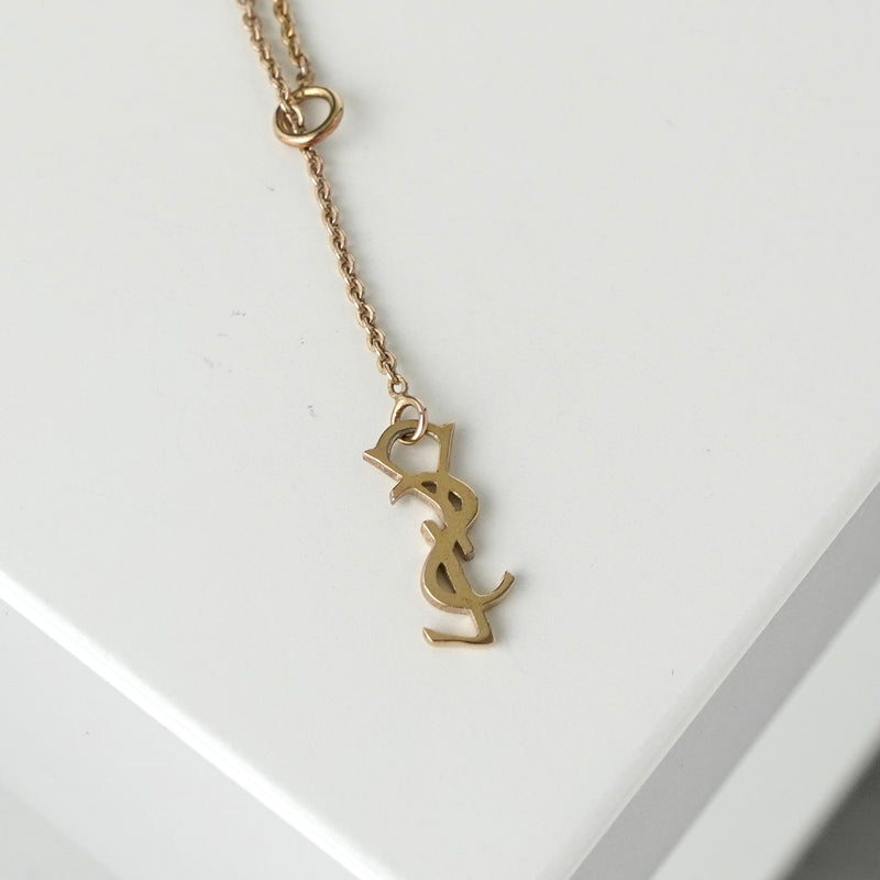 イヴサンローラン YSLロゴ GPゴールド ネックレス 箱付き