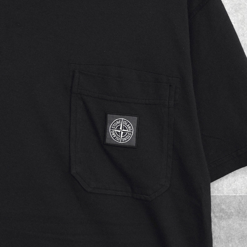 ストーンアイランド コンパスロゴパッチ Tシャツ ブラック