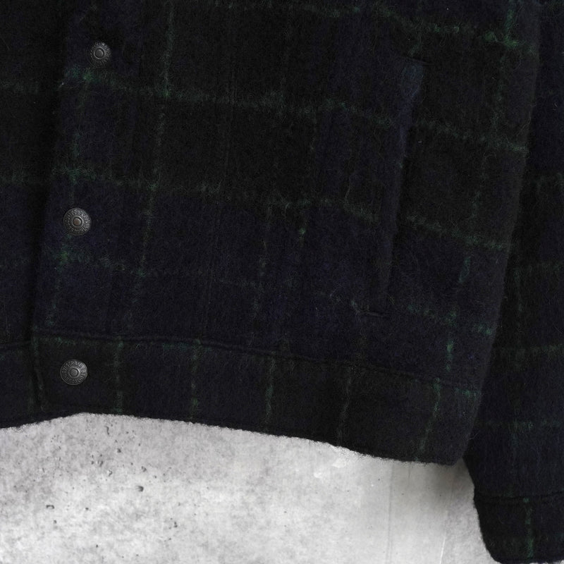 リーバイス チェック柄 ボア裏地 ウールジャケット ブラック / グリーン タグ付き未使用品