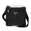 プラダ トライアングルロゴ テスート / レザー ショルダーバッグ ブラック