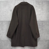 バーバリー カシミヤ アンゴラ ウール ノバチェック裏地 ステンカラーコート ブラウン