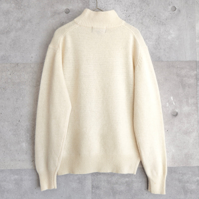 90's｜Logo Embroidery Angola Turtleneck Sweater
