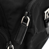 プラダ トライアングルロゴ テスート / レザー ショルダーバッグ ブラック