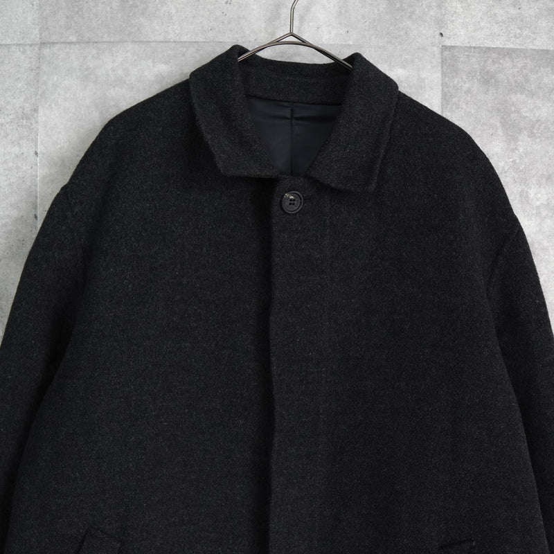 イヴサンローラン ヴィンテージ ウールコート ミドルコートチャコールグレー