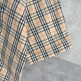 Burberry Vintage Nova 象牙白格纹短袖衬衫