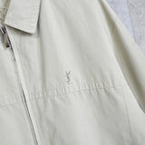 イヴ サンローラン ヴィンテージ YSLロゴ ブルゾン イエローベージュ