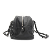 シャネル ココマーク ラグジュアリーライン レザー チェーン ショルダーバッグ ボーリングバッグ ブラック 1番台8桁