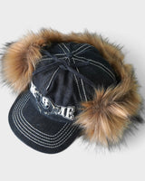 Earflap 5-Panel Dirty Indigo シュプリーム × トゥルーレリジョン ファー キャップ インディゴブルー