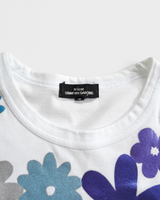 トリコ コム デ ギャルソン フラワープリント Tシャツ ホワイト S レディース