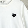 プレイ コムデギャルソン ハートロゴ Tシャツ ホワイト