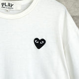 プレイ コムデギャルソン ハートロゴ Tシャツ ホワイト