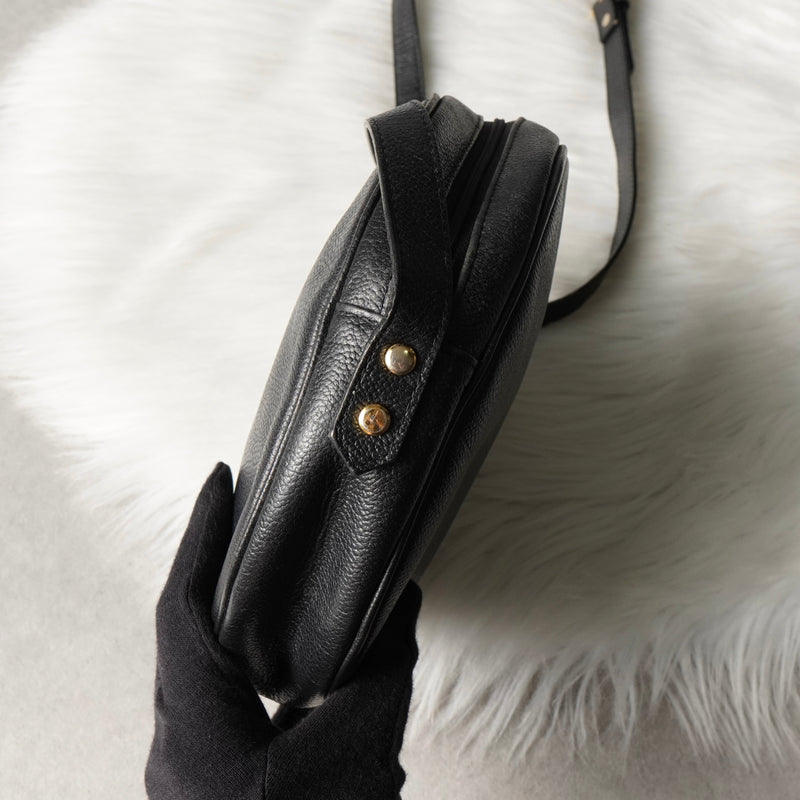 イヴ サンローラン ヴィンテージ YSLロゴ ショルダーバッグ ポシェット ブラック