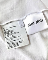 ミュウミュウ ハート Tシャツ ホワイト L レディース