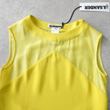 ジルサンダー ノーリーブ トップス レディース イエロー タグ付き未使用品