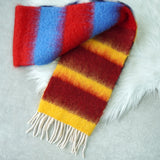 ロエベ アナグラム レザーパッチ モヘア マフラー マルチカラー