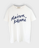 メゾン キツネ 筆記体ロゴ Tシャツ ホワイト M メンズ レディース