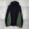 Sponge Sweat × MA-1 Pullover サカイ ドッキング スウェット MA-1 ネイビー / カーキ