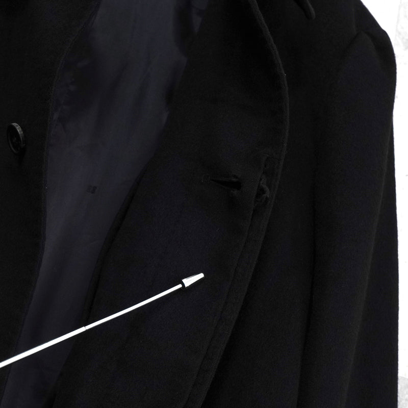 ジバンシィ 4Gロゴ カシミヤ ステンカラーコート ブラック