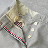 トムブラウン シルク混紡 サイドライン スラックス ライトグレー タグ付き未使用品