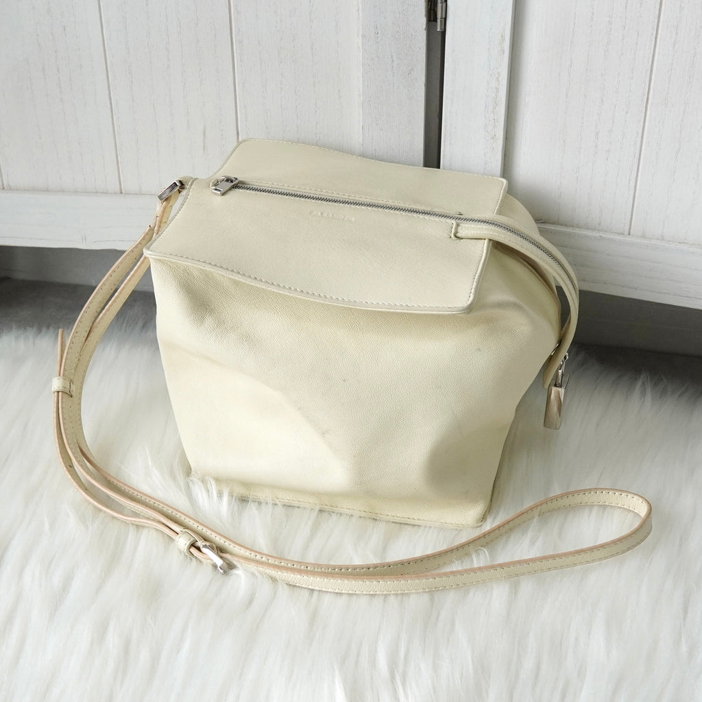 Jil Sander 灰白色软皮单肩包