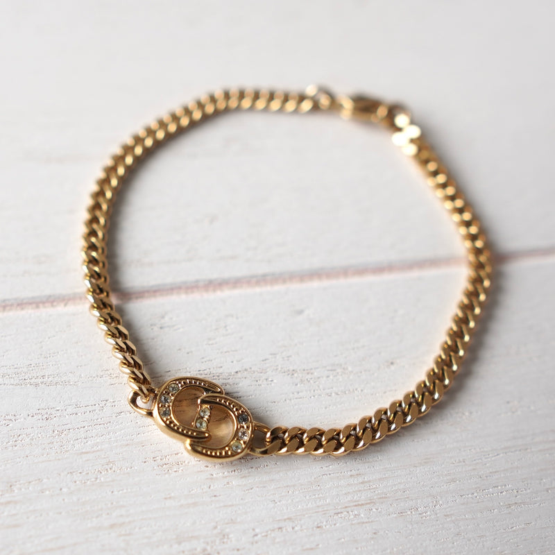 Rhinestone Gold Bracelet