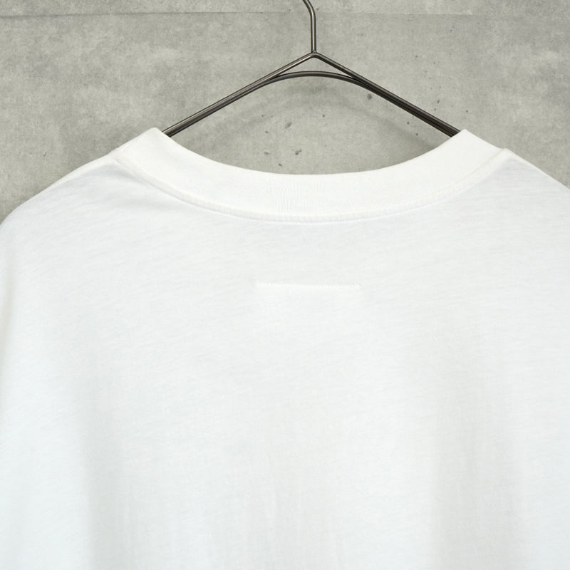 エムエムシックス メゾン マルジェラ ロゴプリント オーバーサイズ Tシャツ ホワイト
