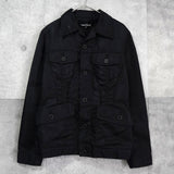 トリコ コムデギャルソン 2002年製 光沢 トラッカージャケット ブラック