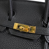 エルメス バーキン25 トゴ ブラック ゴールド金具 □L刻 / 2008年製