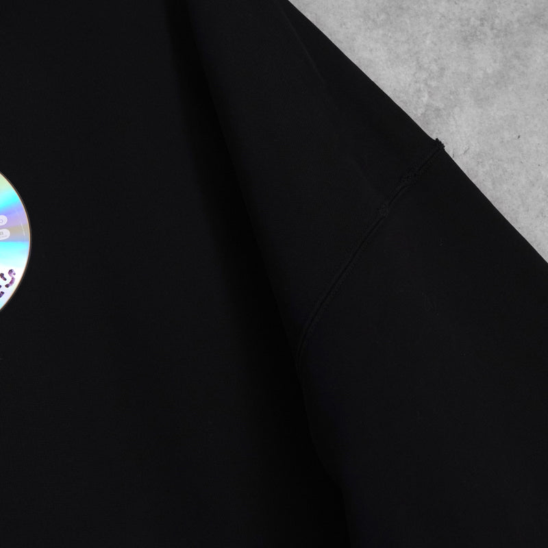 バレンシアガ TO MY LOVE HOODIE オーバーサイズ CD装飾 ダメージ加工 パーカー フーディー ブラック