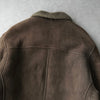 イヴサンローラン ヴィンテージ YSLロゴ ボタン ムートン ジャケット ブラウン