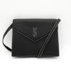 サンローラン YSLロゴ ステッチ ショルダーバッグ ブラック