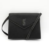 サンローラン YSLロゴ ステッチ ショルダーバッグ ブラック