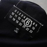 エムエムシックス メゾン マルジェラ ナンバーロゴ Tシャツ ブラック